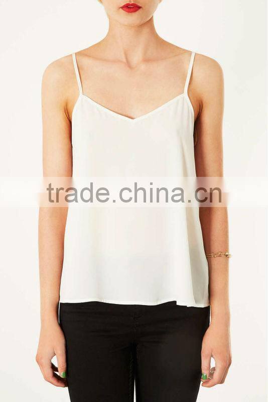 China supplier wholesale women clothes high quality plain white tank top