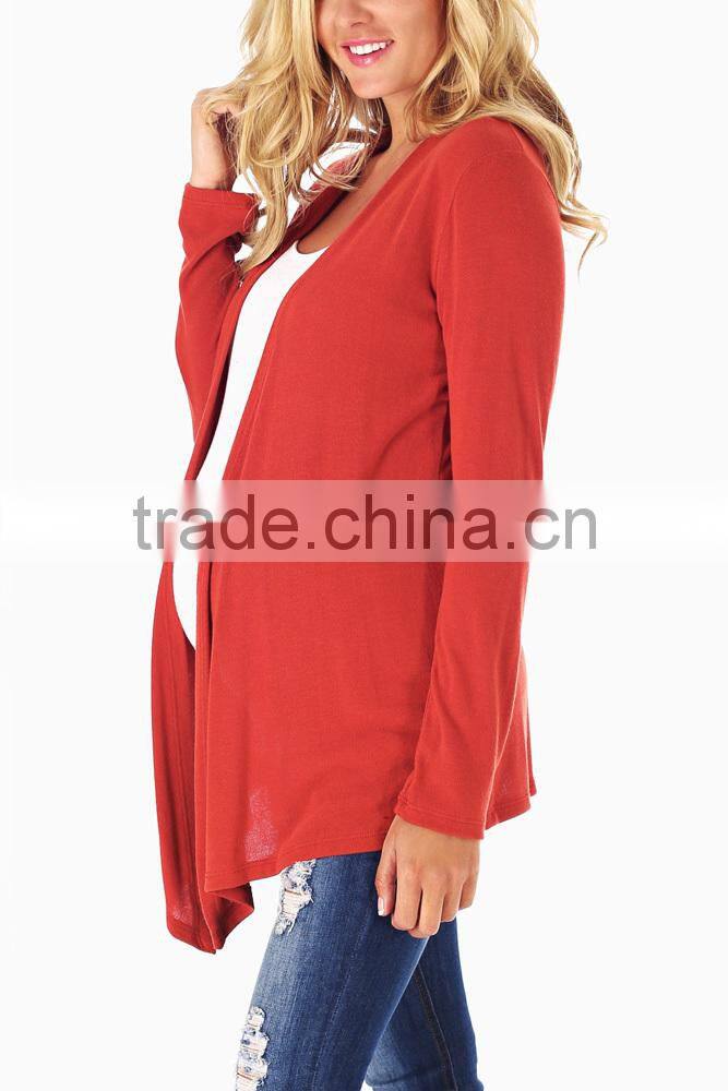 RUST MATERNITY CARDIGAN