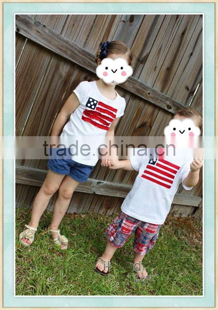 4th of July shirts baby clothes t shirt wholesale china brother sister family matching clothing