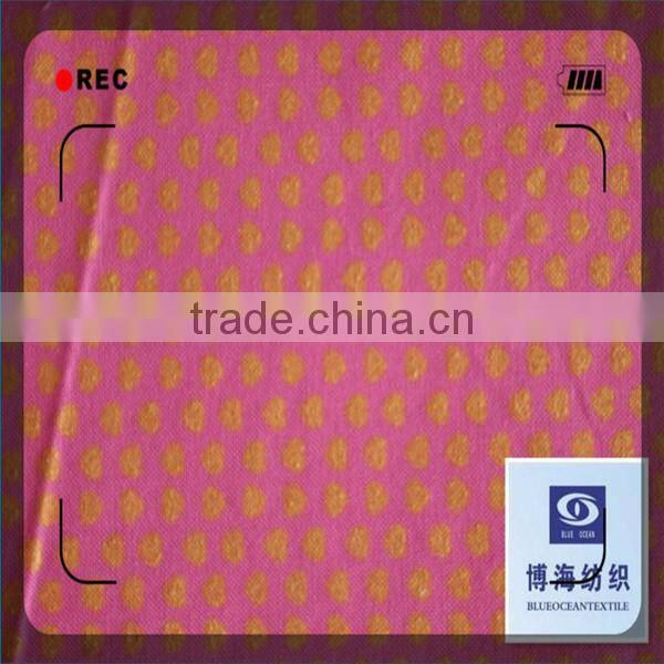 stretch cotton sateen fabric gold foil print fabric