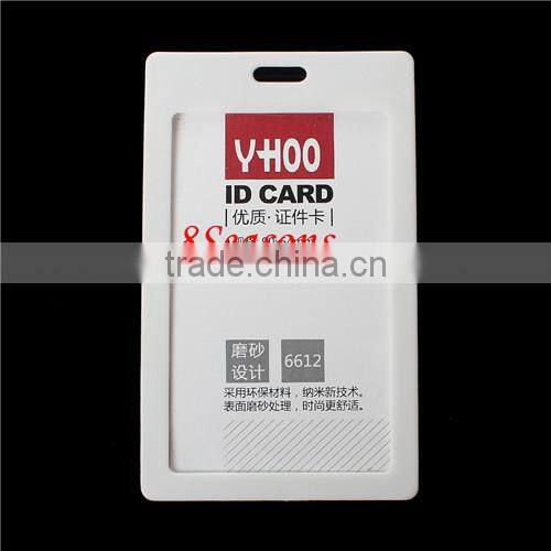 White Vertical Polyvinylchlorid ID Cards Badges Holders 10.9cm x6.7cm