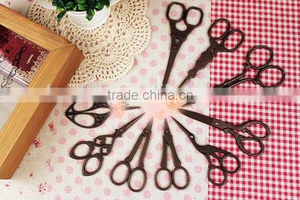 Antique Zakka Bronze Scissor Vintage Eiffel Design Scissor Lace Scissor