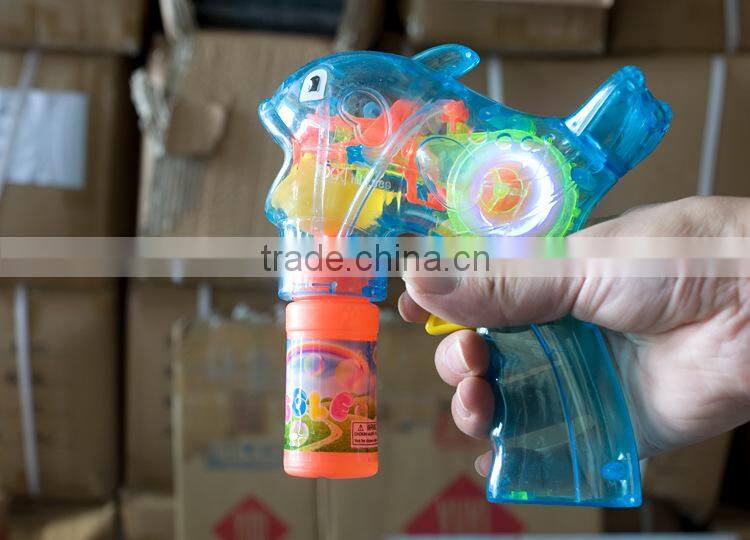 2 Bottles Dolphin Toy Manual Bubble Gun Toy
