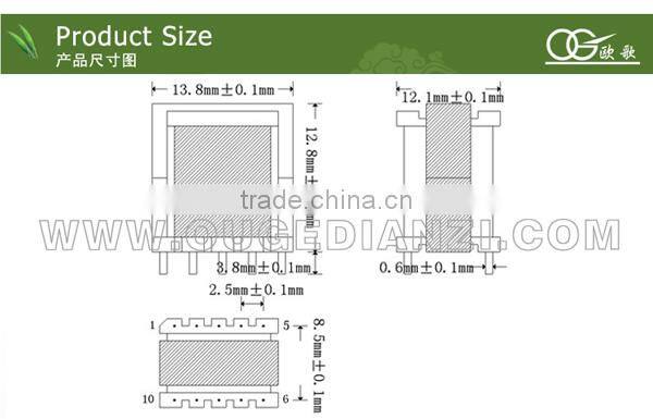 EE13 vertical transformer 24V 12V 5V 10 mva power transformer price