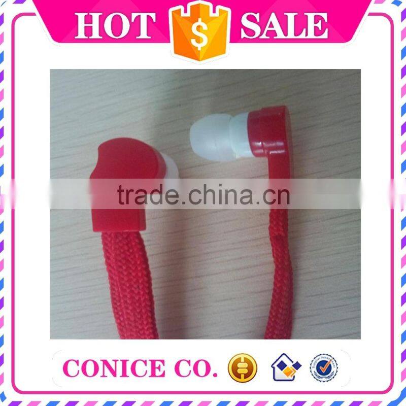 2015 most stylish top quality stereo sound shoelace earphone for wholesale