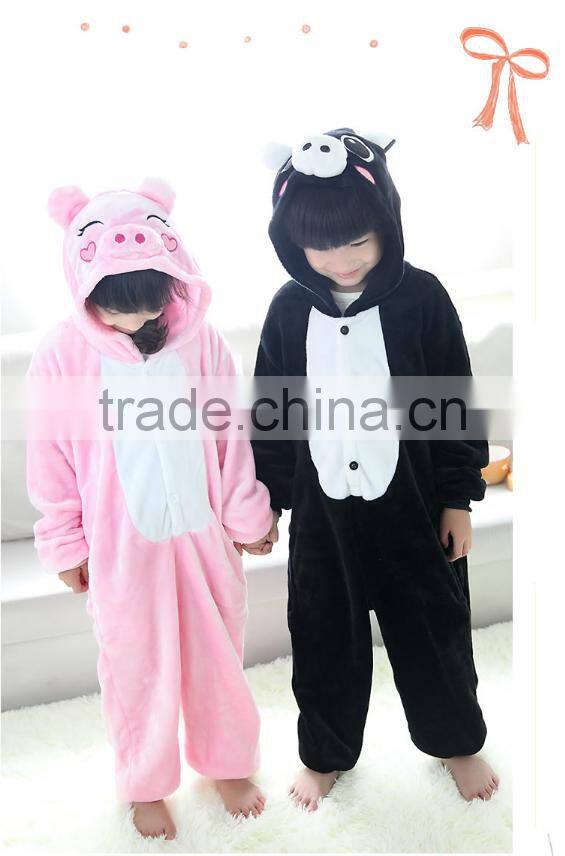 Sister or brother flannel fleece cartoon onesie with top quality