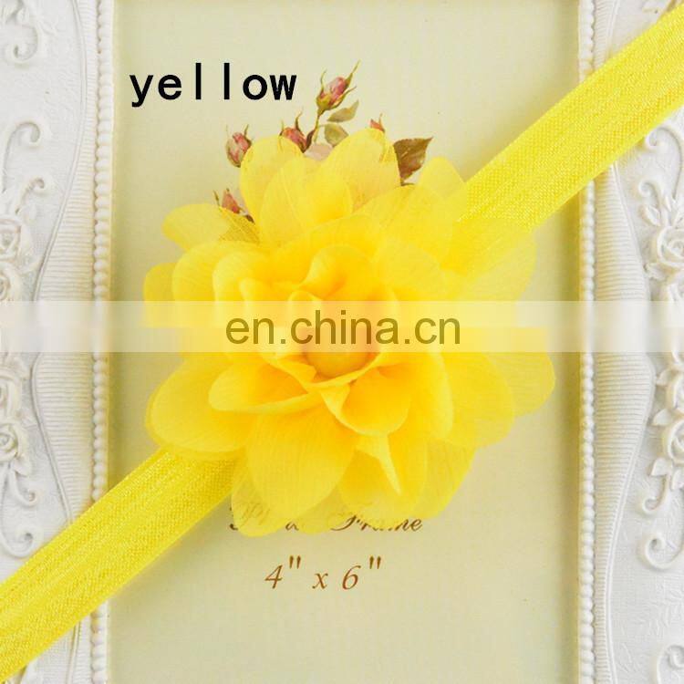 high quality children headdress draped Chiffon pearl hair band Girl headbands