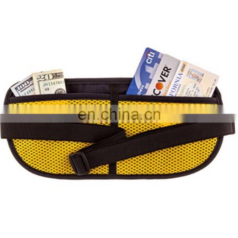 Rfid Protection Travel Waterproof Nylon Security Money Belt