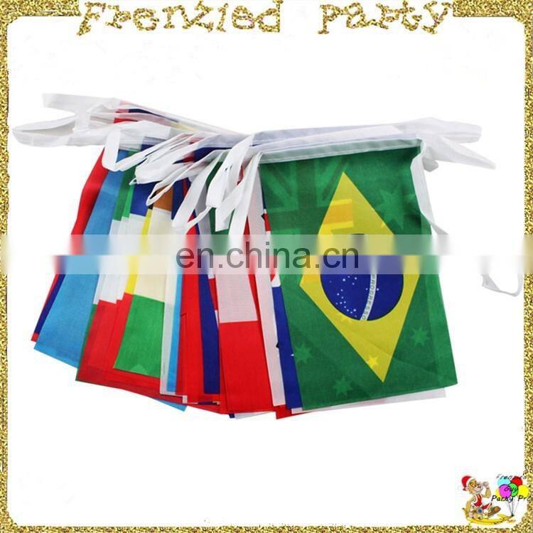 Hand flag yellow green brazil flag FGF-0007