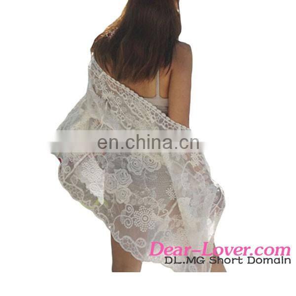 New Style Off White Sheer Rose Lace Cover Up Beach Dresses Wholesale