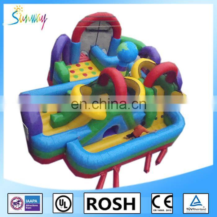 huge inflatable obstacle course, inflatable obstacle race for amusement