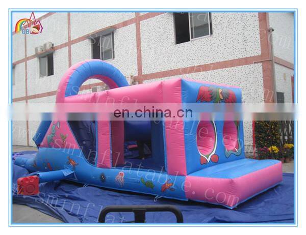 Factory price outdoor obstacle course equipment,inflatable obstacle course with slide for inflatable games