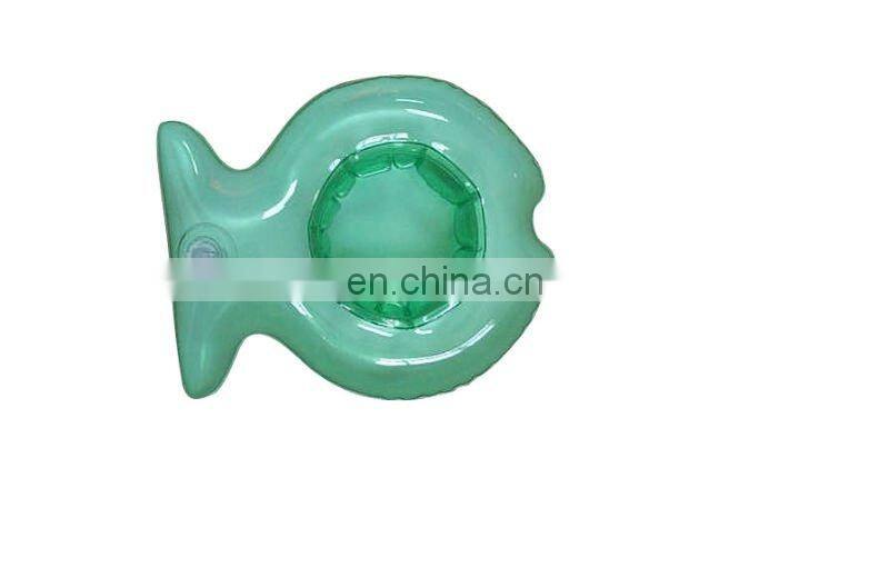inflatable fish shape cup holder/can holder