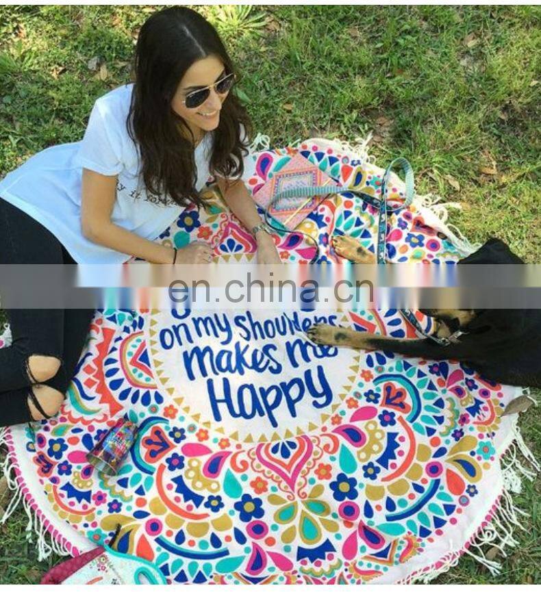 2017 New Printed Beach Towel Tablecloth