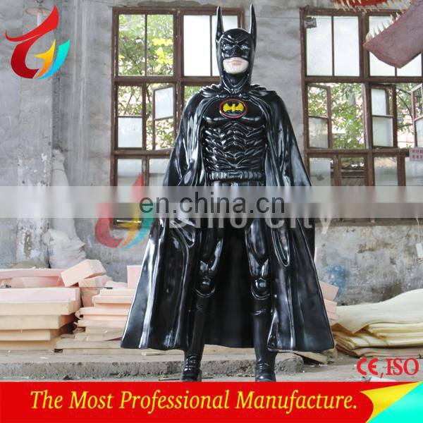 Park Decoration Life Size Movie Batman Fiberglass Superhero Sculpture