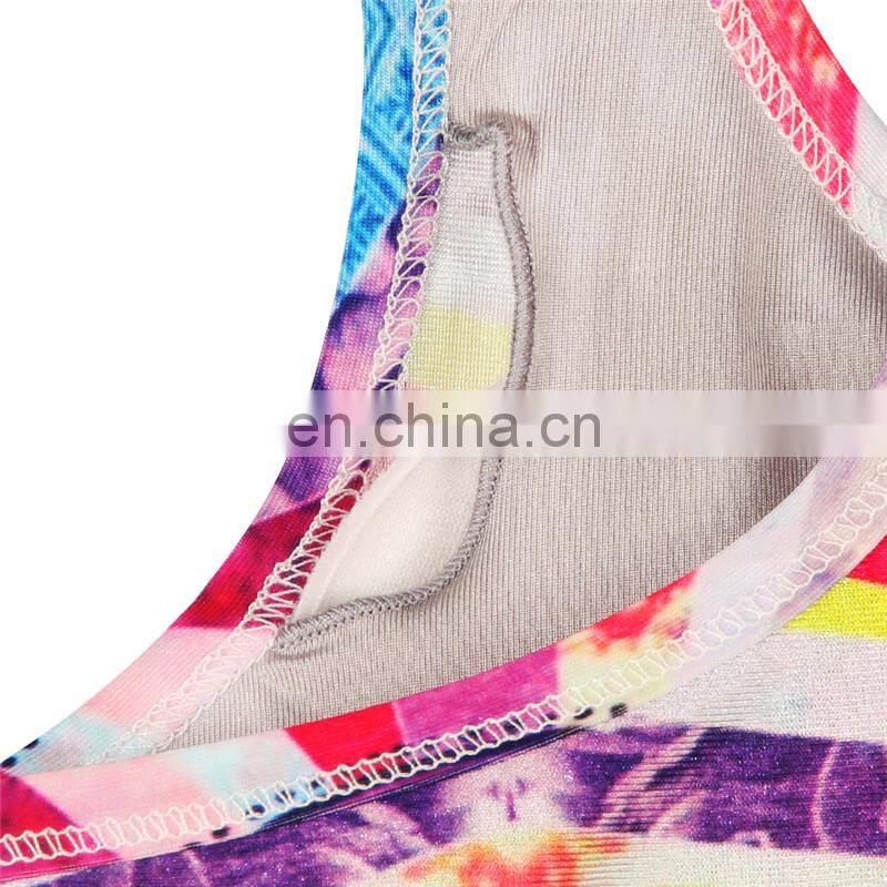 Ladies Stretchy Gradient Printed high quality sports tracksuits