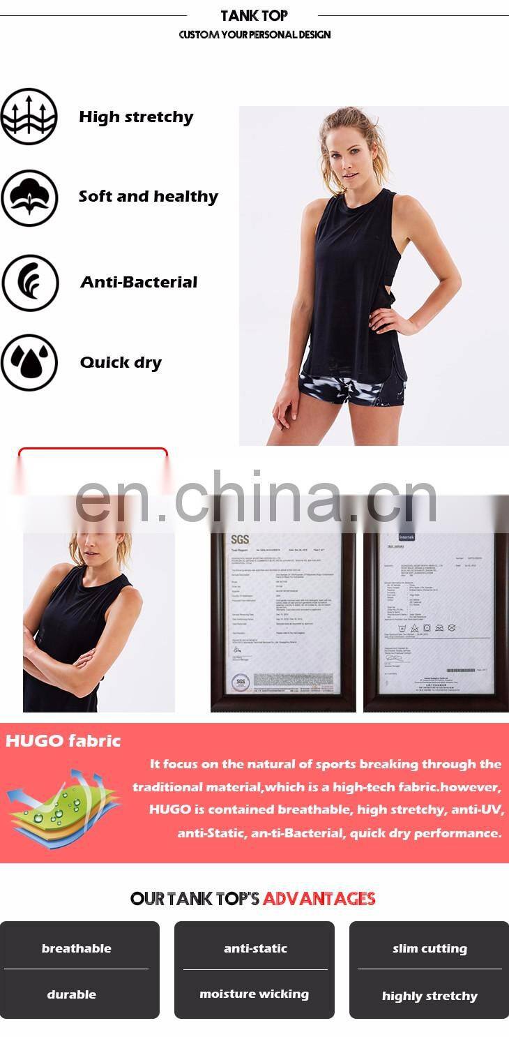 sexy bamboo womens sports 100 polyester plain gym dri fit wholesale racerback fitness tank tops in bulk