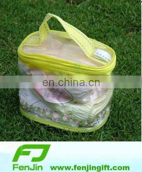 Big pvc cosmetic bag with top zipper