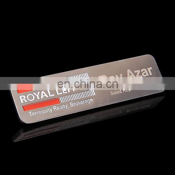 professional custom name badges/name plate/work number badge