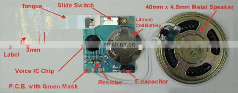 Sound ic chip for electronic greeting cards