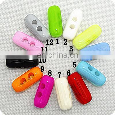 candy colored horn toggle button, polyester toggle button