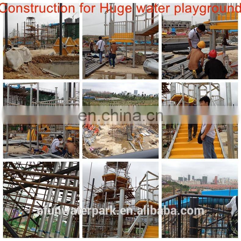 China Guangxi 30,000 Fiberglass Water Slide / Wave Pool / Family Water Playground Water Park
