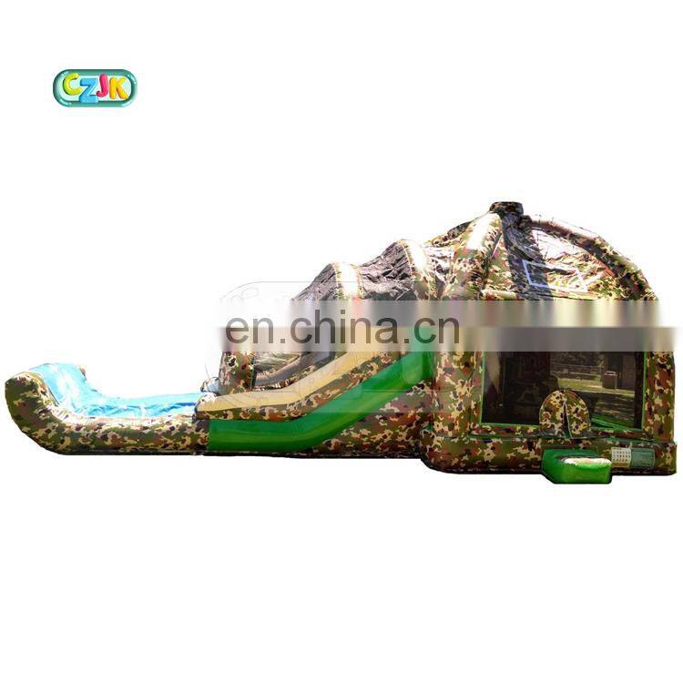 Camouflage boot inflatable jumper bouncer jumping bouncy castle bounce house combo