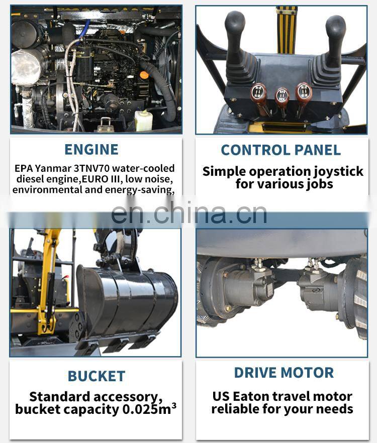 cylinders strong power china small cheap mini micro excavator digger water cooled engine 3TNV70 sale