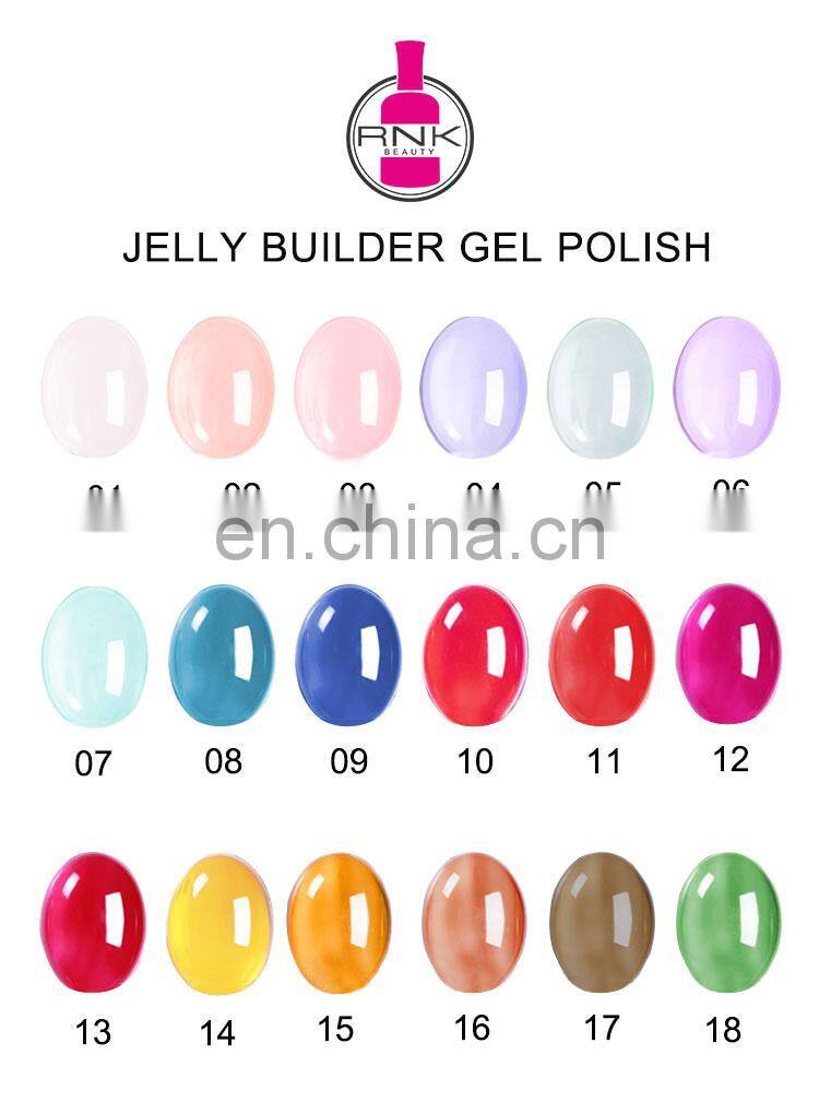 RONIKI 2019 Pink Nail Gel Polish Soak Off Jelly Builder Gel