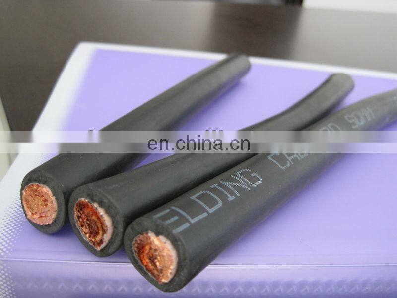 2021 year large export copper conductor welding cable 70mm2 rubber cable