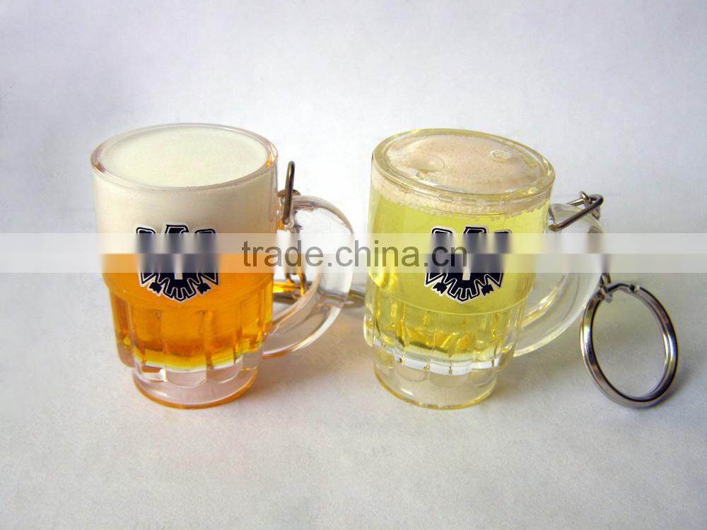 Hot Sale Custom Acrylic Beer Cup Keychain, Modern Acrylic Keychain
