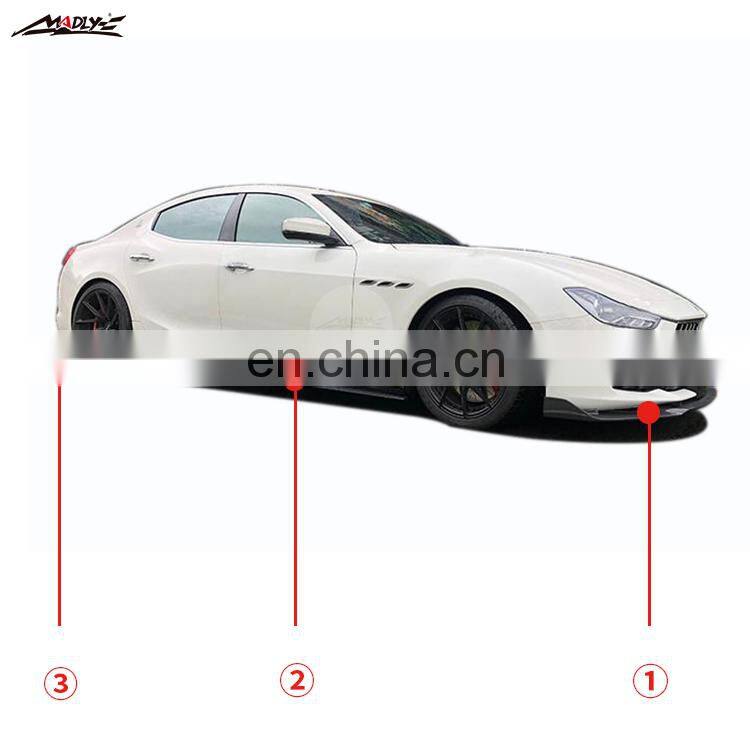 Body kits for 2018 Maserati Ghibli Front Lip for Maserati Ghibli Side skirts for Ghibli Rear Diffuser Carbon Fiber Material