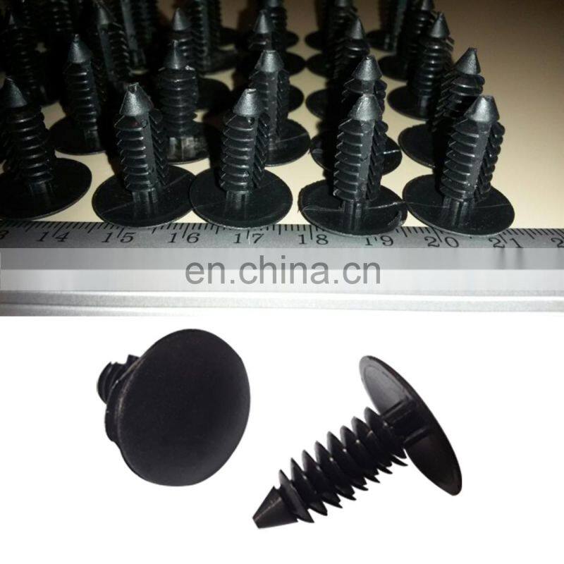 100PCS Nylon Bumper Fastener Rivet Clips Auto Fender Bumper Shield Retainer Clips 8mm Hole Auto Body Clips