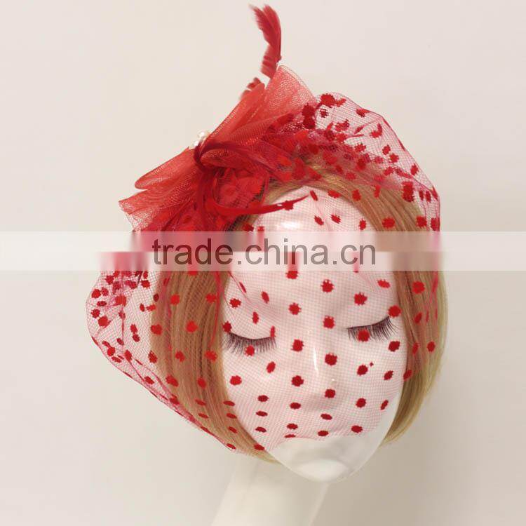 New Design Millinery Supplies Fascinator Hat With Veil
