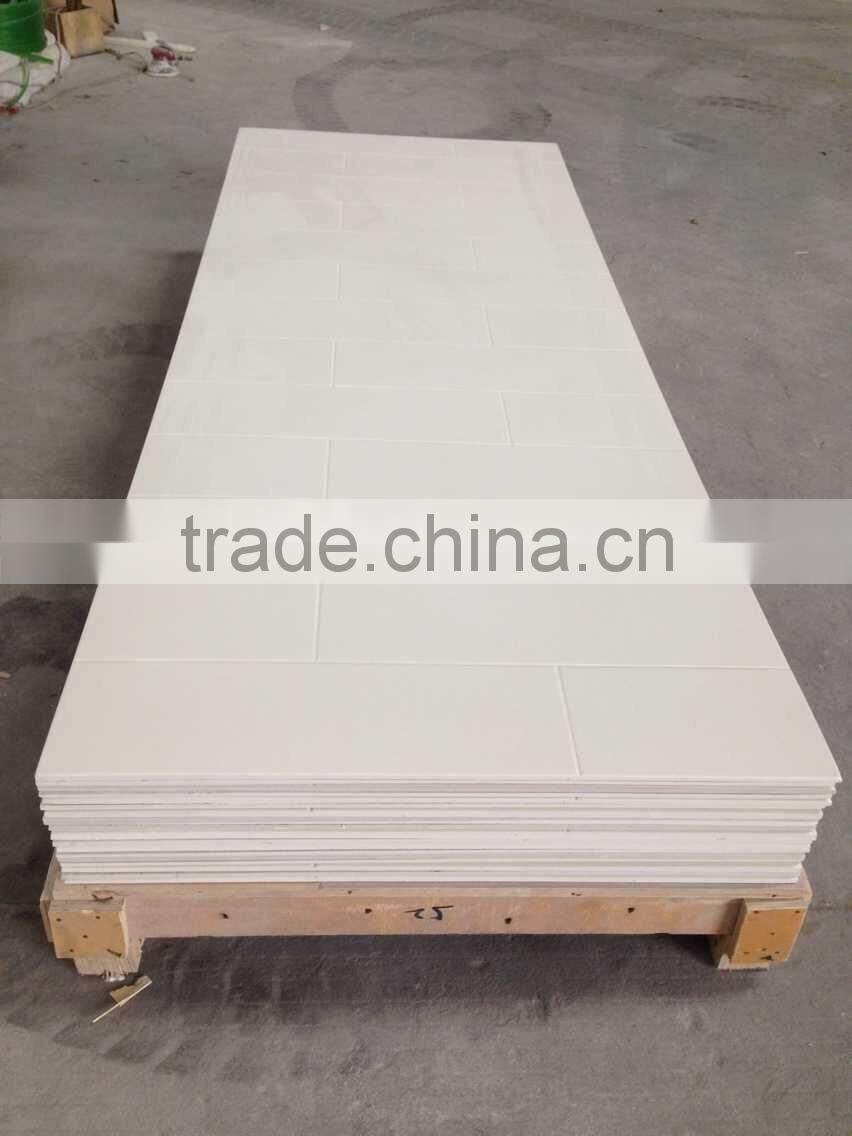 Classic Pattern Cultured Marble Shower Surround, Cast Marble Shower Panel