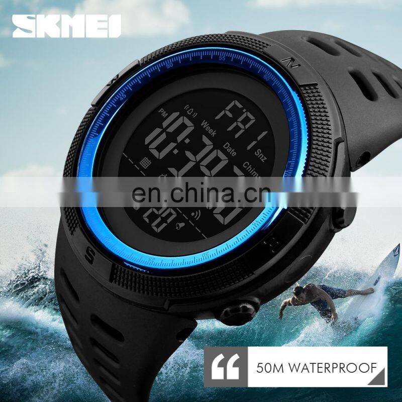 Chinese Wholesale SKMEI 1251 Digital Sport Plastic Watches Men Military Relogio Masculino