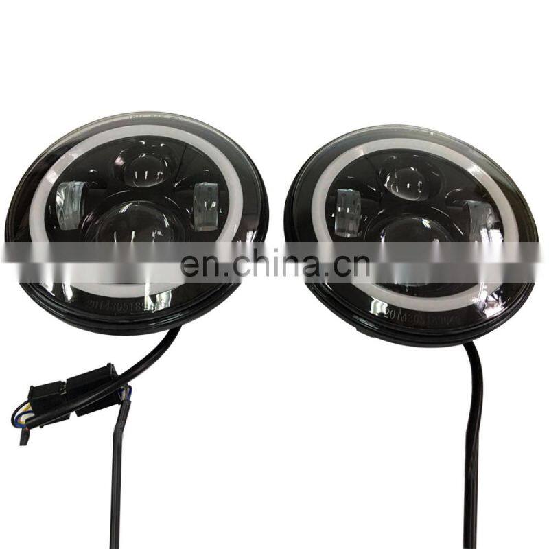 led driving light for Jeep for wrangler jk headlight with LED ring J022