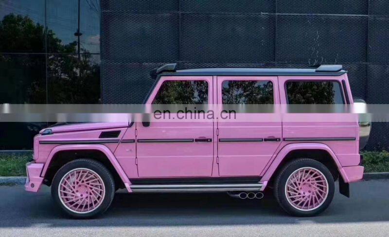 Runde Carbon Fiber For Mercedes-Benz G500 G55 G63 G65 Wide Body Kit Front Bumper Side Skirt Wheel Eyebrow