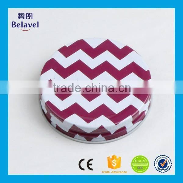 Bulk cheap glass jam jar colorful screw lid metal lug cap