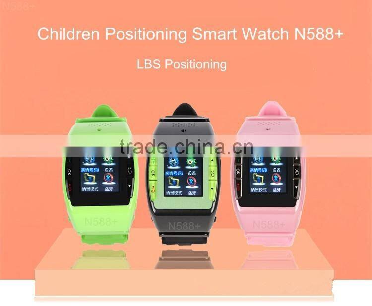 Hot-sale N588 BT Smart watch with SOS Emergency GPS Tracking device wrist watch for child apply to Android & IOS smart Phone