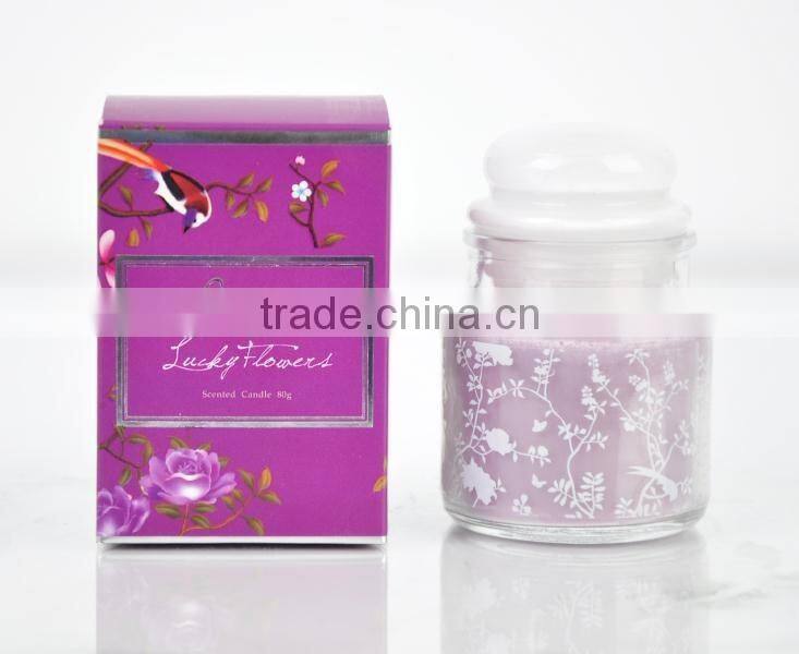 80g Scented Candle glass candle Jar ,Home Decorative wax candle jar SA-1988