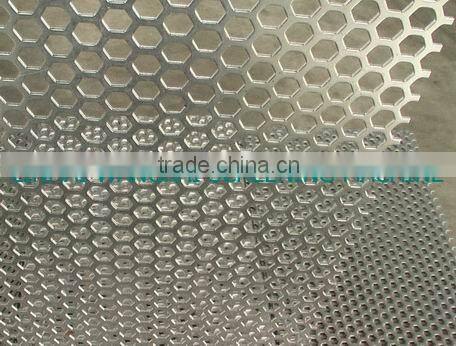 stainless steel hexagon holes perforated plate