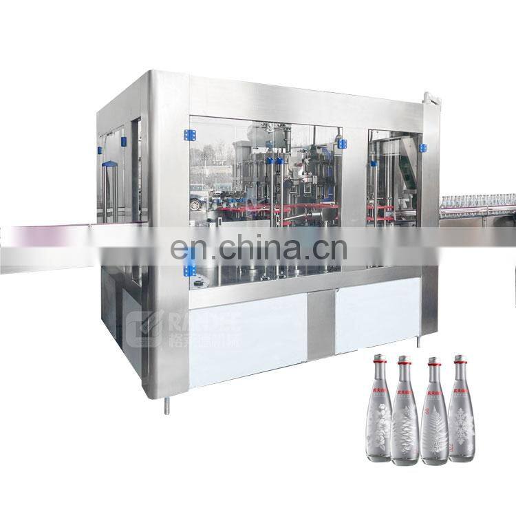 Automatic glass bottle soda beer water filling machine production line