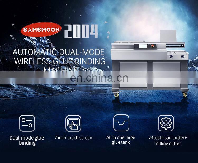 Guaranteed Quality A3 Perfect Hot Glue Book Binder Binding Machine With Bi-Direction Double Screw Rod Cart