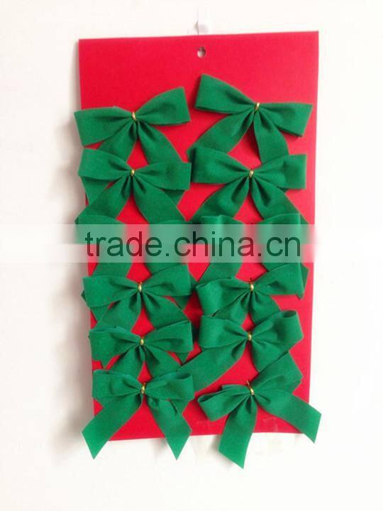 pre tied polyester satin bow with wire twist:3/8" ribbon, 2" width with 1.5" tail, 4.5" long tie