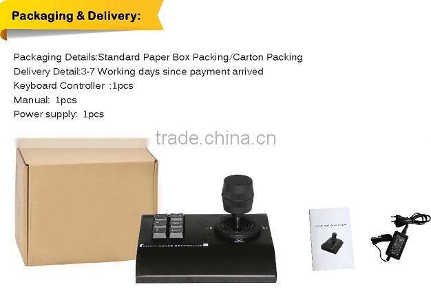 Intelligent 3D Mini Joystick keyboard controller for security PTZ camera with RS485 and RS322 Control