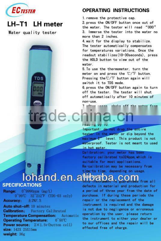 high precision original digital hand tds meter