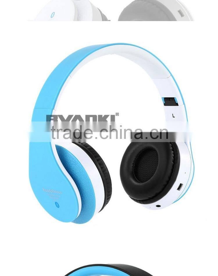 New products 2016 STN-12 HIFI Noise isolating headband headphones wireless bluetooth headset with fm and tf card