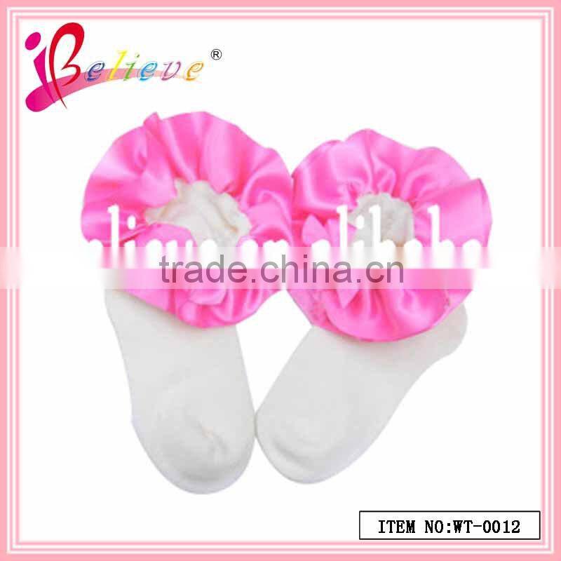 Wholesale fancy baby socks,nice ribbon bow cute socks for babies (WT-0011)