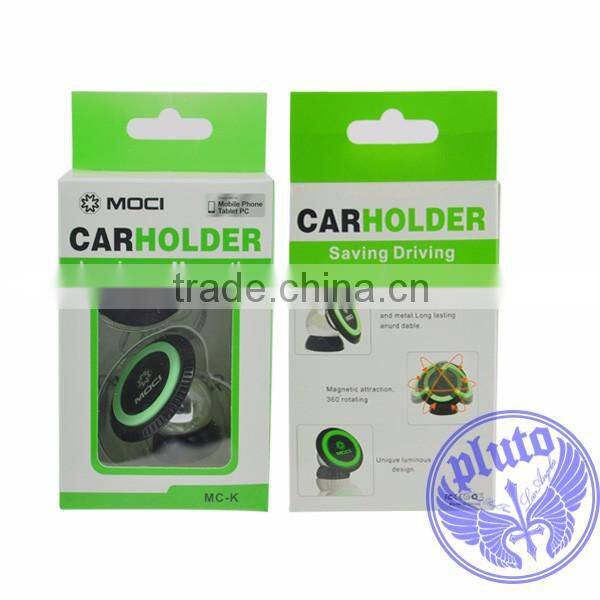 Golden supplier luminous moci holder magnetic car mount for smartphone accessories